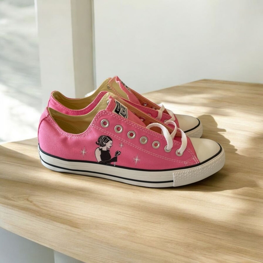 Rare Marvelous Mrs Maisel Converse Pink Chuck Taylor Shoes NWT Size 12 - Picture 2 of 4
